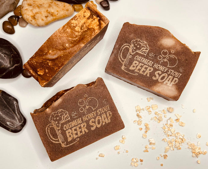 Oatmeal Stout Beer Soap - Artisan Soap Made with Honey Wheat Ale